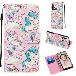 Angel Pony 3D Painted Leather Wallet Case for Huawei P20 Lite(2019)