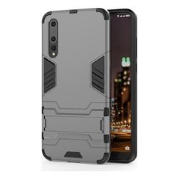 Armor Premium Tactical Grip Kickstand Shockproof Dual Layer Rugged Hard Cover for Huawei P20 Pro - Gray