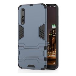 Armor Premium Tactical Grip Kickstand Shockproof Dual Layer Rugged Hard Cover for Huawei P20 Pro - Navy
