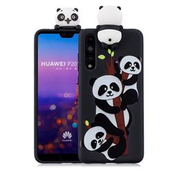 Ascended Panda Soft 3D Climbing Doll Soft Case for Huawei P20 Pro