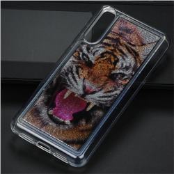 Tiger Glassy Glitter Quicksand Dynamic Liquid Soft Phone Case for Huawei P20 Pro