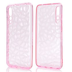 Diamond Pattern Shining Soft TPU Phone Back Cover for Huawei P20 Pro - Pink