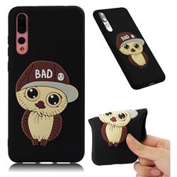 Bad Boy Owl Soft 3D Silicone Case for Huawei P20 Pro - Black