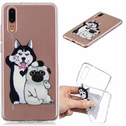 Selfie Dog Clear Varnish Soft Phone Back Cover for Huawei P20 Pro