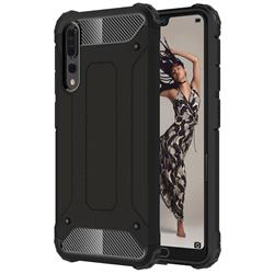King Kong Armor Premium Shockproof Dual Layer Rugged Hard Cover for Huawei P20 Pro - Black Gold