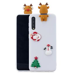 White Elk Christmas Xmax Soft 3D Silicone Case for Huawei P20 Pro