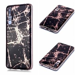 Black Galvanized Rose Gold Marble Phone Back Cover for Huawei P20 Pro