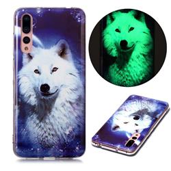 Galaxy Wolf Noctilucent Soft TPU Back Cover for Huawei P20 Pro