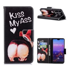 Lovely Pig Ass Leather Wallet Case for Huawei P20 Pro