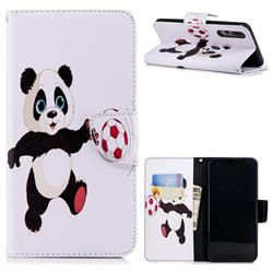 Football Panda Leather Wallet Case for Huawei P20 Pro