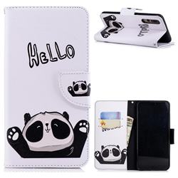 Hello Panda Leather Wallet Case for Huawei P20 Pro