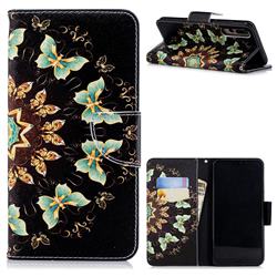 Circle Butterflies Leather Wallet Case for Huawei P20 Pro