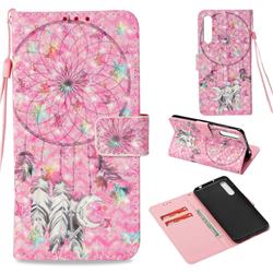 Flower Dreamcatcher 3D Painted Leather Wallet Case for Huawei P20 Pro