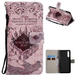 Castle The Marauders Map PU Leather Wallet Case for Huawei P20 Pro