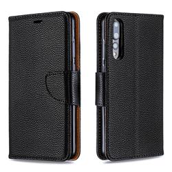 Classic Luxury Litchi Leather Phone Wallet Case for Huawei P20 Pro - Black