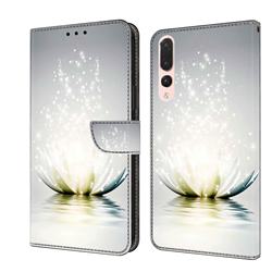 Flare lotus Crystal PU Leather Protective Wallet Case Cover for Huawei P20 Pro