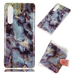 Rock Blue Soft TPU Marble Pattern Case for Huawei P30