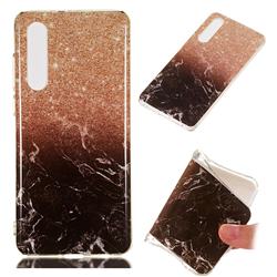 Glittering Rose Black Soft TPU Marble Pattern Case for Huawei P30