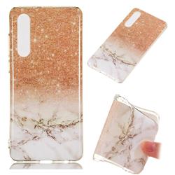 Glittering Rose Gold Soft TPU Marble Pattern Case for Huawei P30