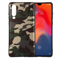 Camouflage Soft TPU Back Cover for Huawei P30 - Gold Green