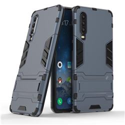 Armor Premium Tactical Grip Kickstand Shockproof Dual Layer Rugged Hard Cover for Huawei P30 - Navy