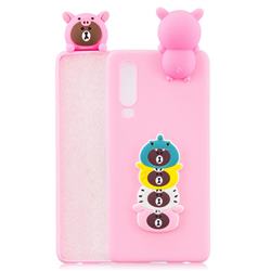 Expression Bear Soft 3D Climbing Doll Soft Case for Huawei P30