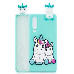 Couple Unicorn Soft 3D Climbing Doll Soft Case for Huawei P30