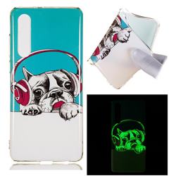 Headphone Puppy Noctilucent Soft TPU Back Cover for Huawei P30