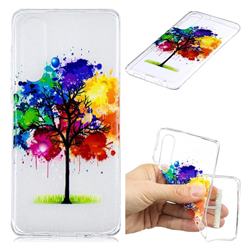 Oil Painting Tree Clear Varnish Soft Phone Back Cover for Huawei P30