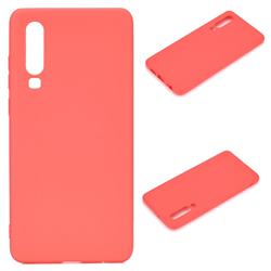 Candy Soft Silicone Protective Phone Case for Huawei P30 - Red