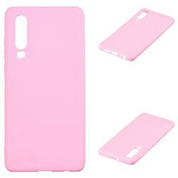 Candy Soft Silicone Protective Phone Case for Huawei P30 - Dark Pink