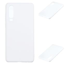 Candy Soft Silicone Protective Phone Case for Huawei P30 - White