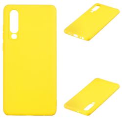 Candy Soft Silicone Protective Phone Case for Huawei P30 - Yellow