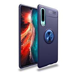 Auto Focus Invisible Ring Holder Soft Phone Case for Huawei P30 - Blue