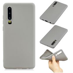 Candy Soft Silicone Phone Case for Huawei P30 - Gray