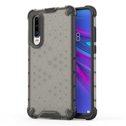 Honeycomb TPU + PC Hybrid Armor Shockproof Case Cover for Huawei P30 - Gray
