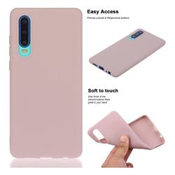 Soft Matte Silicone Phone Cover for Huawei P30 - Lotus Color