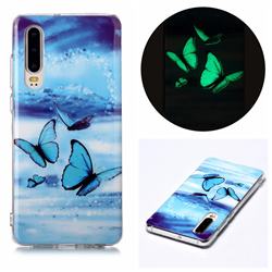Flying Butterflies Noctilucent Soft TPU Back Cover for Huawei P30