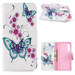 Peach Butterflies Leather Wallet Case for Huawei P30