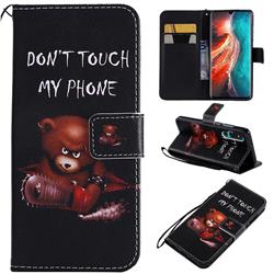 Angry Bear PU Leather Wallet Case for Huawei P30