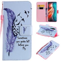 Feather Birds PU Leather Wallet Case for Huawei P30