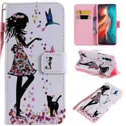 Petals and Cats PU Leather Wallet Case for Huawei P30