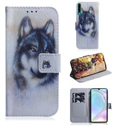 Snow Wolf PU Leather Wallet Case for Huawei P30