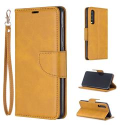 Classic Sheepskin PU Leather Phone Wallet Case for Huawei P30 - Yellow