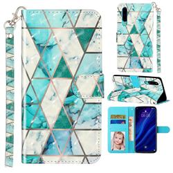 Stitching Marble 3D Leather Phone Holster Wallet Case for Huawei P30