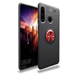 Auto Focus Invisible Ring Holder Soft Phone Case for Huawei P30 Lite - Black Red