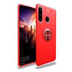 Auto Focus Invisible Ring Holder Soft Phone Case for Huawei P30 Lite - Red