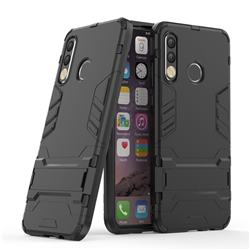 Armor Premium Tactical Grip Kickstand Shockproof Dual Layer Rugged Hard Cover for Huawei P30 Lite - Black