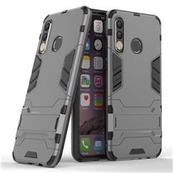 Armor Premium Tactical Grip Kickstand Shockproof Dual Layer Rugged Hard Cover for Huawei P30 Lite - Gray