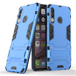 Armor Premium Tactical Grip Kickstand Shockproof Dual Layer Rugged Hard Cover for Huawei P30 Lite - Light Blue